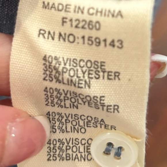 FRNCH Paris Linen Blend Denim Wrap Tie Waist Dress Size Sm rn 159143 - Picture 9 of 9